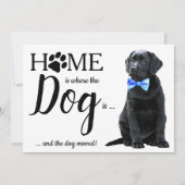 Black Lab We hebben Dog Moving Aankondiging (Voorkant)