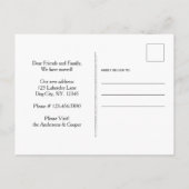 Black Lab We hebben Dog Moving Aankondigingskaart (Achterkant)