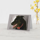 Black Lab-Wenskaart Kaart (Gele Bloem)