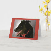 Black Lab-Wenskaart Kaart (Gele Bloem)