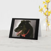 Black Lab-Wenskaart Kaart (Gele Bloem)