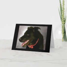 Black Lab-Wenskaart Kaart