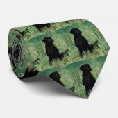 Black-Lab-zitting Stropdas (Opgerold)