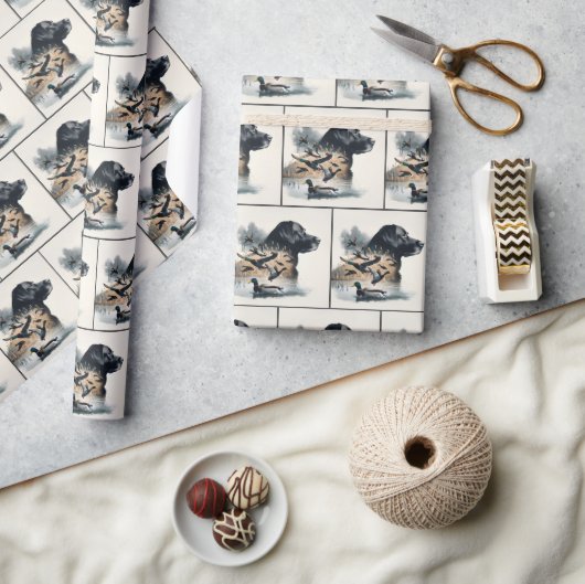 Black Labarador Retriever en Mallard Ducks Cadeaupapier (Crafts)