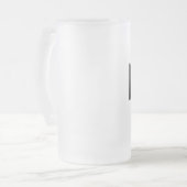 Black Label Monogramed Matglas Bierpul (Voorkant links)
