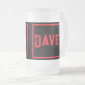 'Black Label' Pip piept 'Davey' Matglas Bierpul (Voorkant rechts)