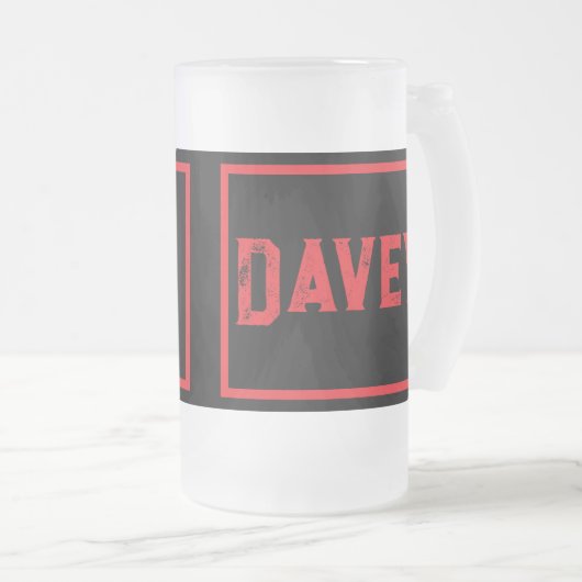 'Black Label' Pip piept 'Davey' Matglas Bierpul (Voorkant rechts)