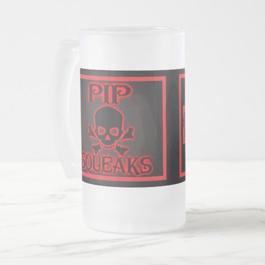 'Black Label' Pip piept 'Davey' Matglas Bierpul (Voorkant links)