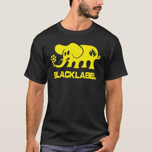 Black Label skateboards is een skateboarbedrijf T-shirt (Voorkant)