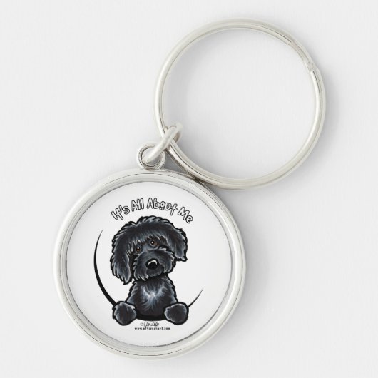 Black Labradodle IAAM Sleutelhanger (Voorkant)