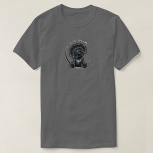 Black Labradodle over alles over mij uit-Leash Art T-shirt