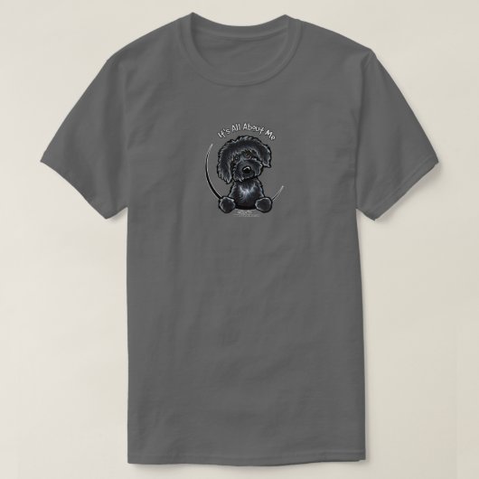 Black Labradodle over alles over mij uit-Leash Art T-shirt (Design voorkant)