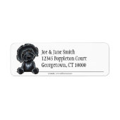Black Labradoedle Clean en Simple Etiket (Voorkant)