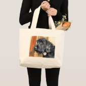 Black Labradoodle #1 Bag Grote Tote Bag (Voorkant (product))