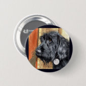 Black Labradoodle #1 Button (Voorkant /achterkant)
