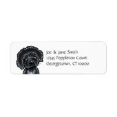 Black Labradoodle Art Etiket (Voorkant)