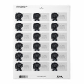 Black Labradoodle Art Gray Mod Etiket (Full Sheet)