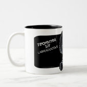 Black Labradoodle Art Tweekleurige Koffiemok (Links)