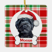 Black Labradoodle / Black Goldendoodle Keramisch Ornament (Voorkant)