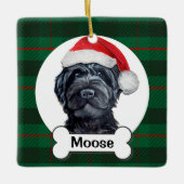 Black Labradoodle / Black Goldendoodle Keramisch Ornament (Voorkant)