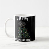 Black Labradoodle Christmas I'm Fine Everything Is Koffiemok (Links)