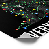 Black Labradoodle Christmas I'm Fine Everything Is Poster (Hoek)