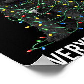 Black Labradoodle Christmas I'm Fine Everything Is Poster (Hoek)