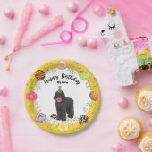 Black Labradoodle Dog Birthday Party Paper Bord (Feest)