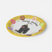 Black Labradoodle Dog Birthday Party Paper Bord (Gekanteld)