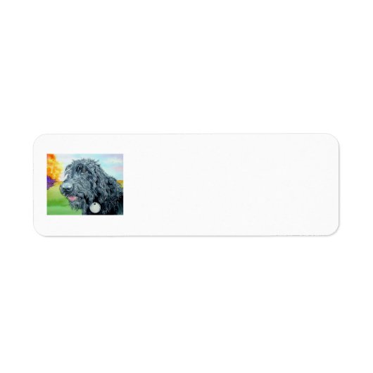 Black Labradoodle Etiket (Voorkant)