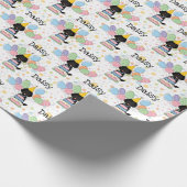 Black Labradoodle Hond Verjaardag Cadeaupapier (Hoek)