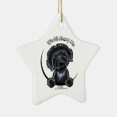 Black Labradoodle IAAM Keramisch Ornament (Rechts)