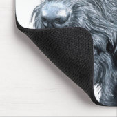 Black Labradoodle Mousepad Muismat (Hoek)