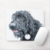 Black Labradoodle Mousepad Muismat (Met muis)