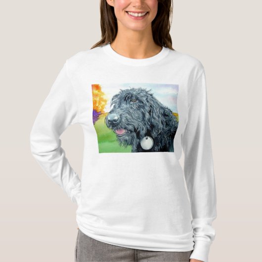 Black Labradoodle Ralph T-shirt (Voorkant)