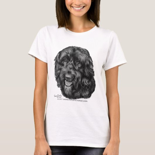 Black Labradoodle T-shirt (Voorkant)