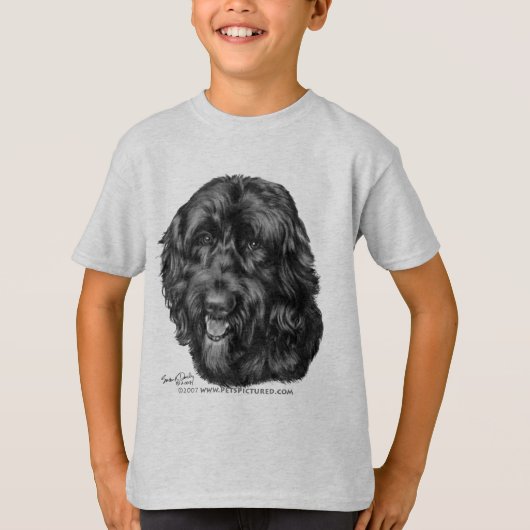 Black Labradoodle T-shirt (Voorkant)