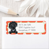 Black Labradoodle Tomato Sailships Etiket (Insitu)