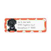 Black Labradoodle Tomato Sailships Etiket (Voorkant)