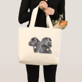 Black Labradoodles Bag Grote Tote Bag (Voorkant (product))