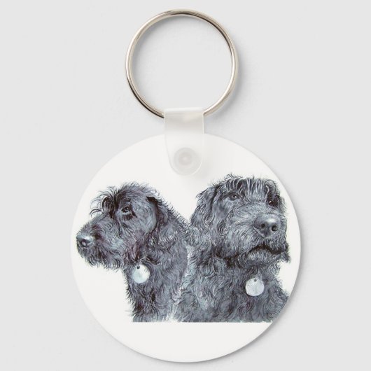 Black Labradoodles Sleutelhanger (Voorkant)