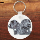 Black Labradoodles Sleutelhanger (Voorkant)