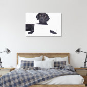 Black Labrador 13 maanden Canvas Afdruk (Insitu (Slaapkamer))