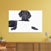 Black Labrador 13 maanden Canvas Afdruk (Insitu (Woonkamer))