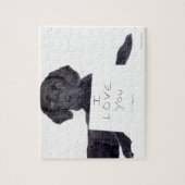 Black Labrador 13 maanden Legpuzzel (Verticaal)