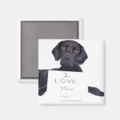 Black Labrador 13 maanden Magneet (Voorkant / Achterkant)