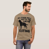 Black Labrador Al food moet naar het lab gaan T-shirt (Voorkant volledig)