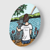 Black Labrador Angel en mama Grote Klok (Hoek)