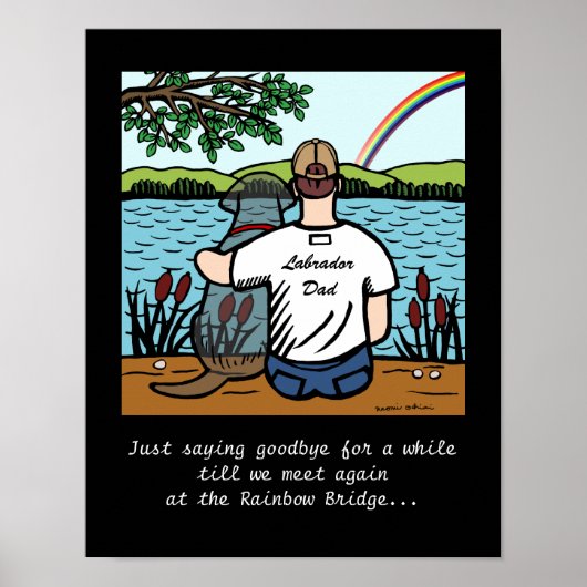 Black Labrador Angel en Pa 1 Poster (Voorkant)