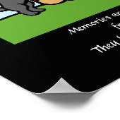 Black Labrador Angel met Love Cartoon 2 Poster (Hoek)